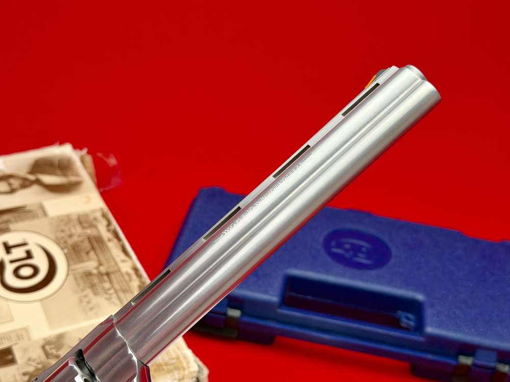 1995 Colt Python 8" Vent Rib .357 Magnum Factory Stainless Finish In Box!-img-9