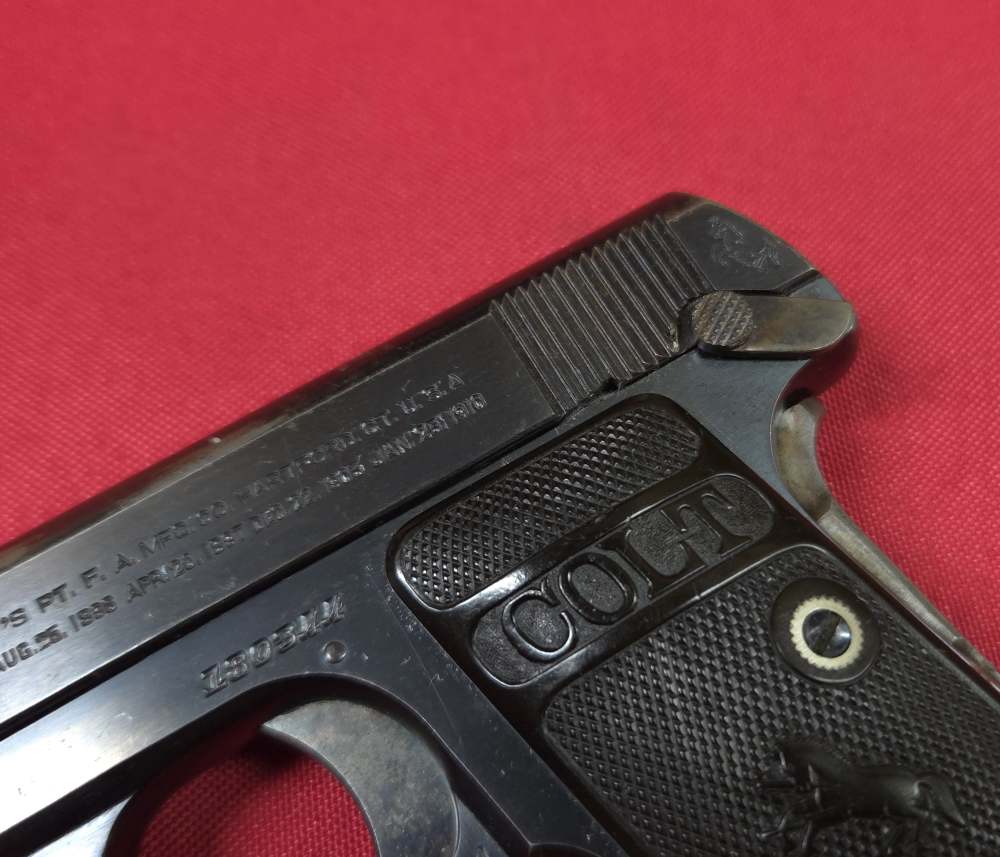 Colt M1908 1908 Vest Pocket 25acp Semi Auto Pistol 1918 Nice Cond C&R-img-4