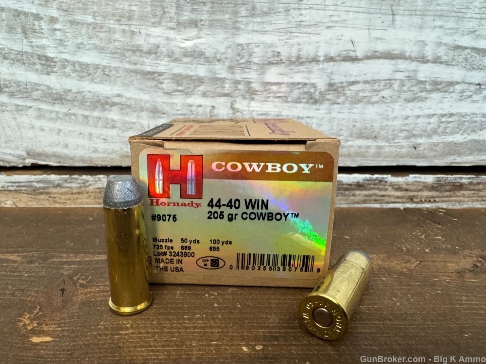 .44-40 Winchester Hornady Cowboy action load 205 Grain 20 Rounds No CC Fees-img-0