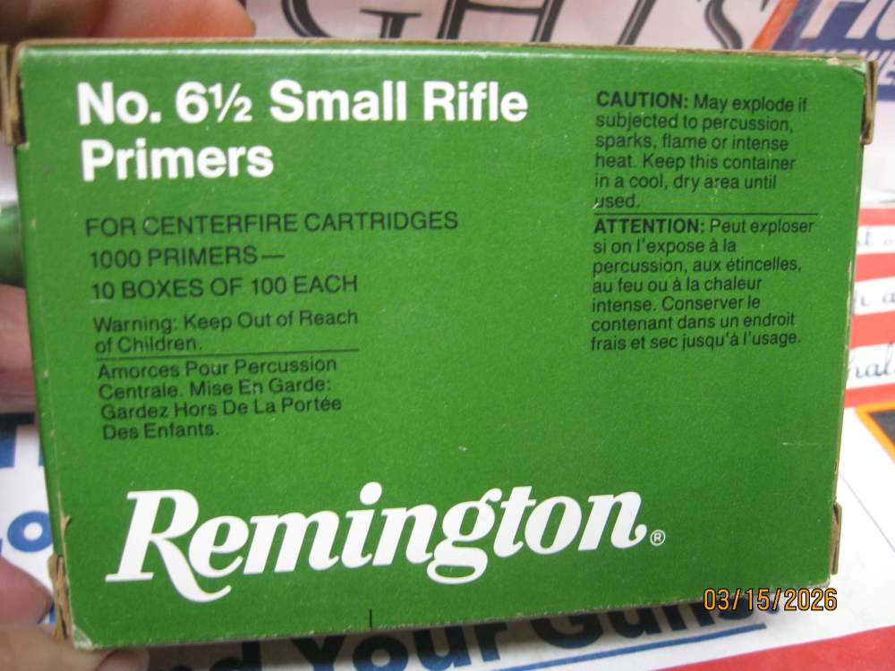 New Remington SMALL RIFLE Primers 1000 pcs Fresh 6 1/2 SR; more on SALE too-img-2