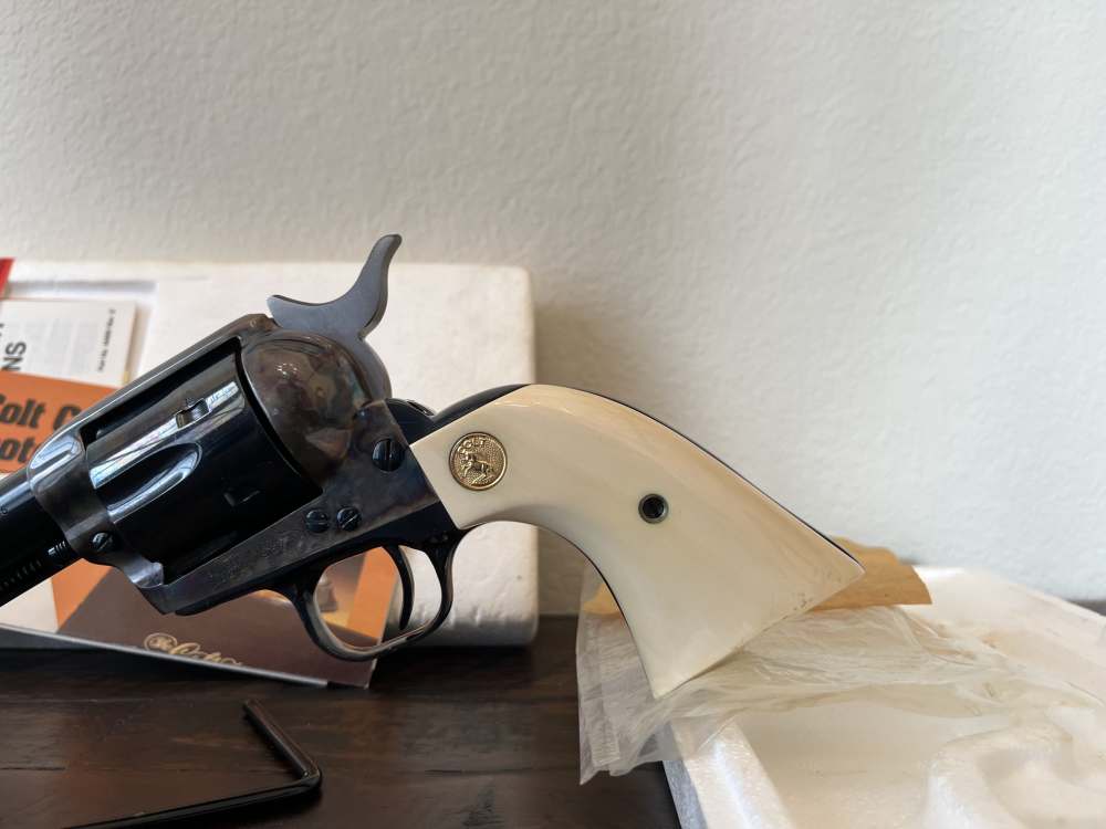 1982 Colt SAA Ivory, .45, 4.75" barrel - with box and papers-img-2
