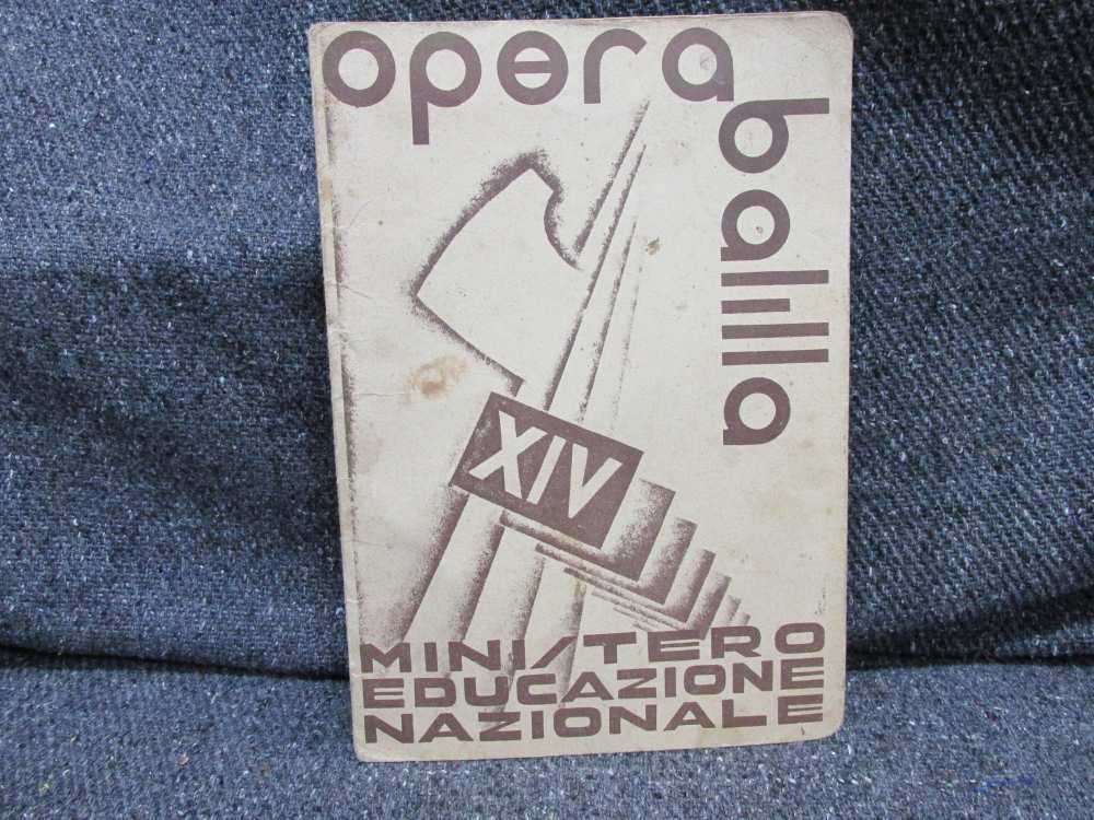 ORIGINAL WWII ITALIAN FASCIST PRIMARY SCHOOL REPORT CARD 1935-1936-img-0