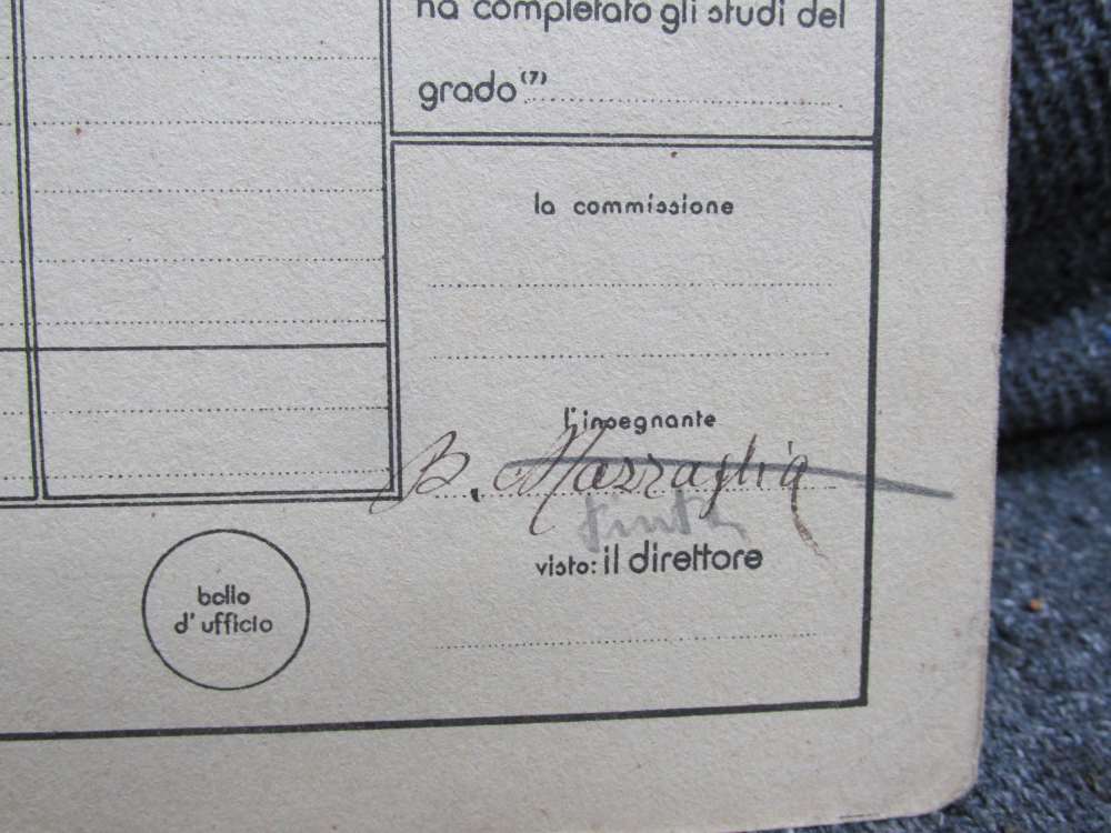ORIGINAL WWII ITALIAN FASCIST PRIMARY SCHOOL REPORT CARD 1935-1936-img-11