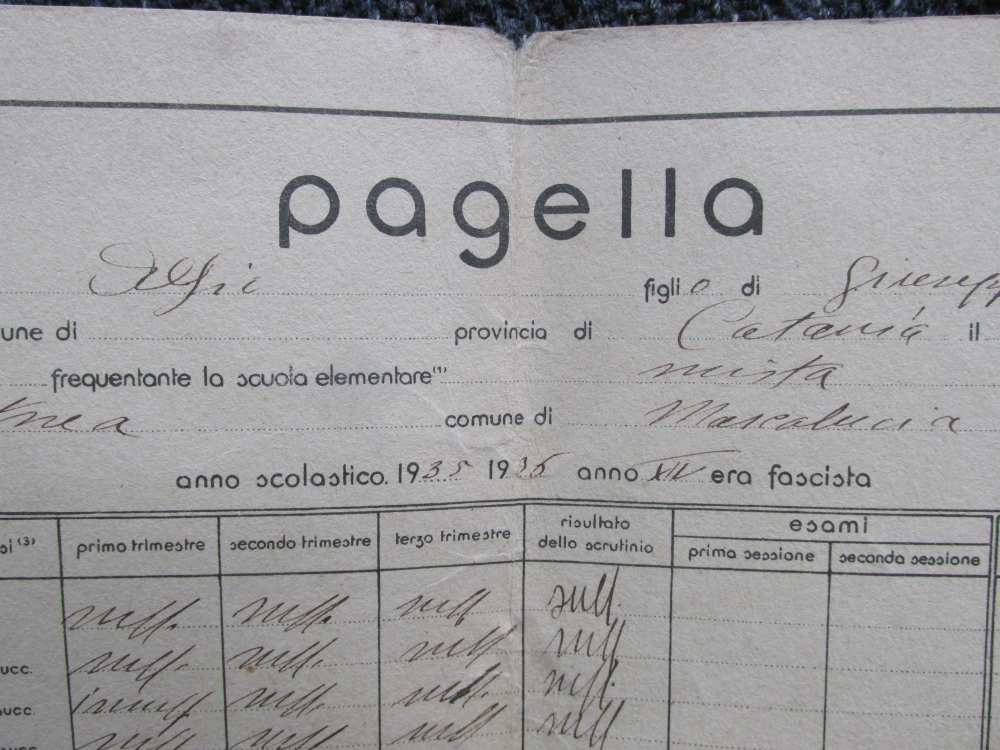 ORIGINAL WWII ITALIAN FASCIST PRIMARY SCHOOL REPORT CARD 1935-1936-img-5