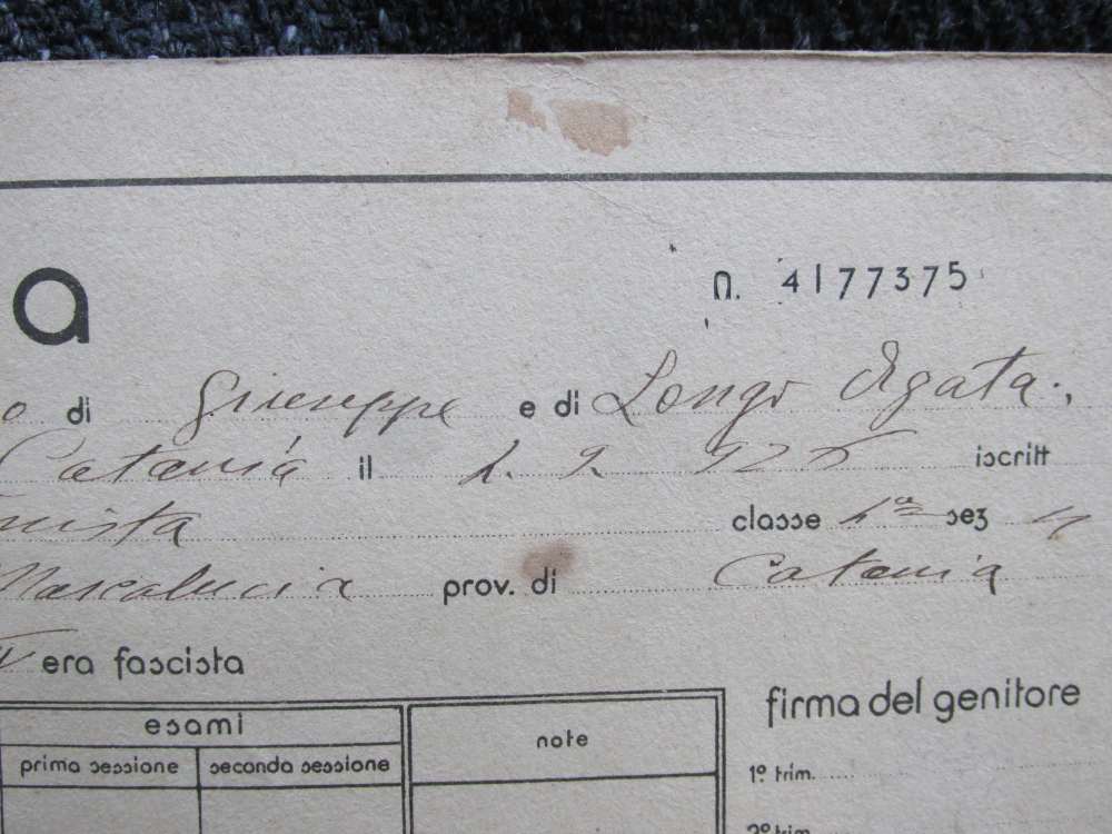 ORIGINAL WWII ITALIAN FASCIST PRIMARY SCHOOL REPORT CARD 1935-1936-img-4