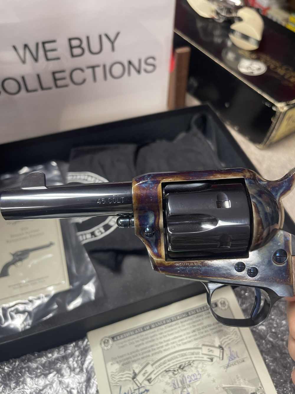 LNIB Standard Manufacturing Sheriffs Model 45 COLT Case Color Single Action-img-7