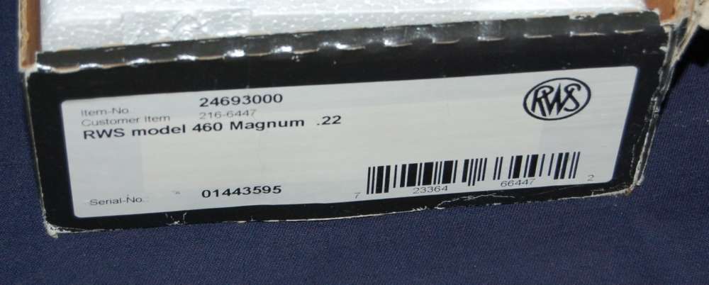 RWS Diana Model 460 Magnum Air Rifle .22 Caliber Germany Box-img-4