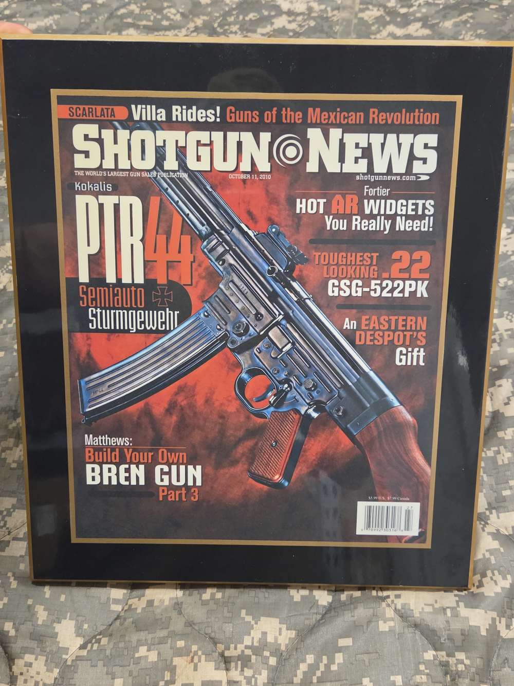 Laminated  MP-44 Shotgun News Cover!-img-1