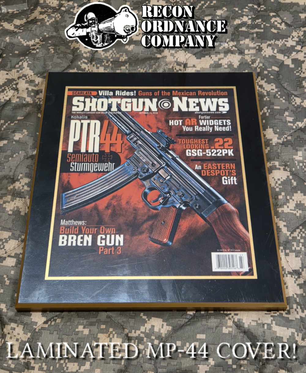 Laminated  MP-44 Shotgun News Cover!-img-0