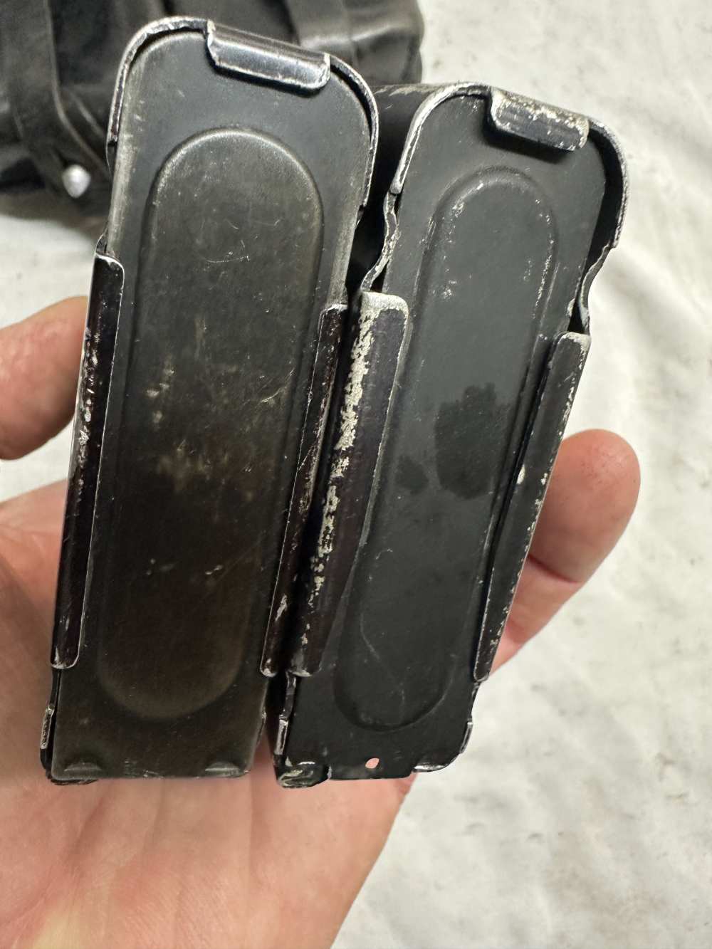 2- ALUMINUM FAL MAGAZINES WITH LEATHER POUCH-img-5