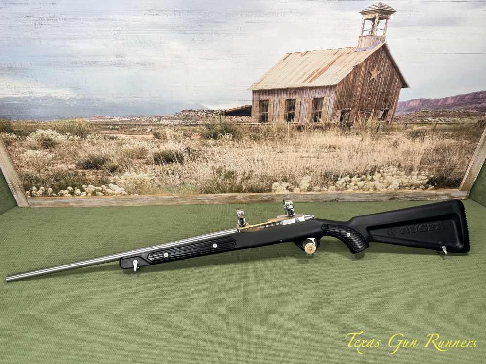 1993 Ruger 77/22 All-Weather .22 WMR Stainless with Boat Paddle Stock NICE!-img-0