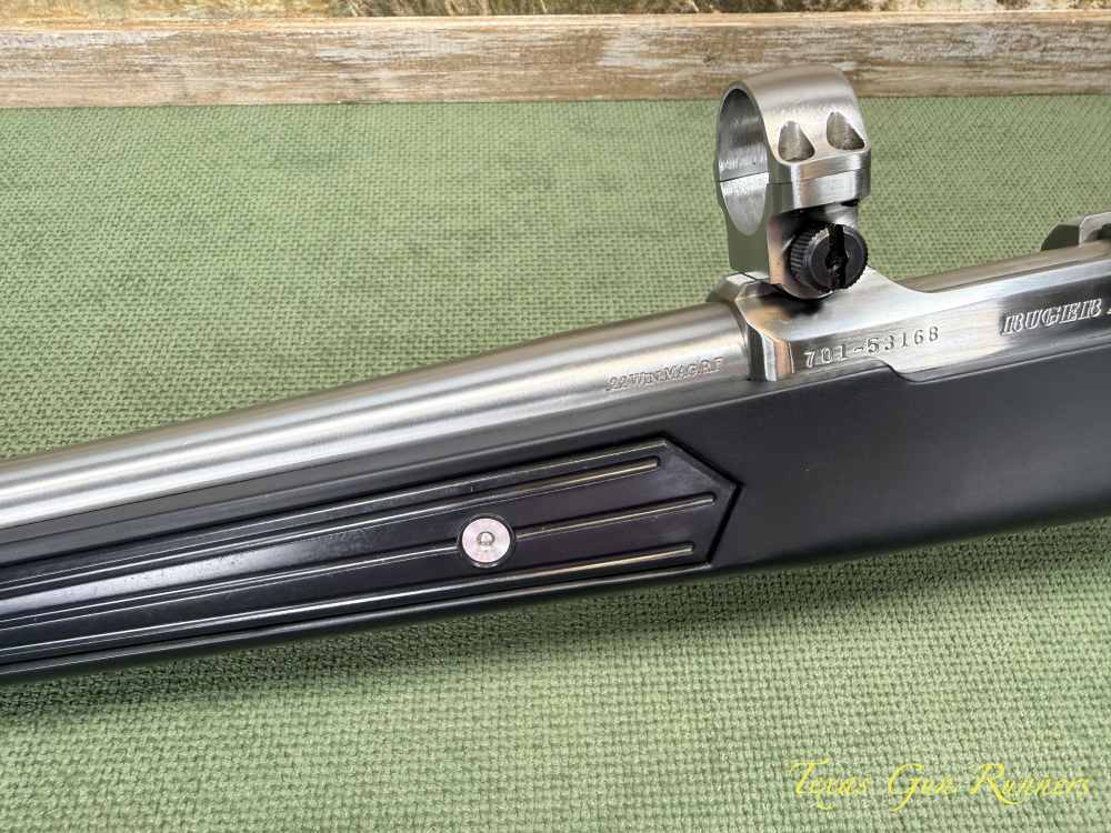 1993 Ruger 77/22 All-Weather .22 WMR Stainless with Boat Paddle Stock NICE!-img-3