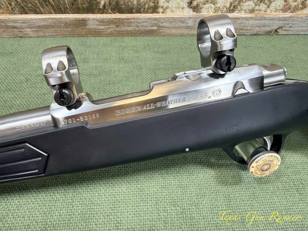 1993 Ruger 77/22 All-Weather .22 WMR Stainless with Boat Paddle Stock NICE!-img-4