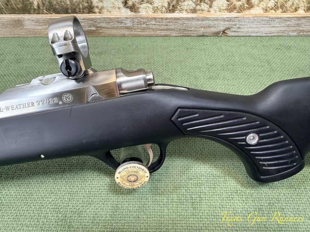 1993 Ruger 77/22 All-Weather .22 WMR Stainless with Boat Paddle Stock NICE!-img-6