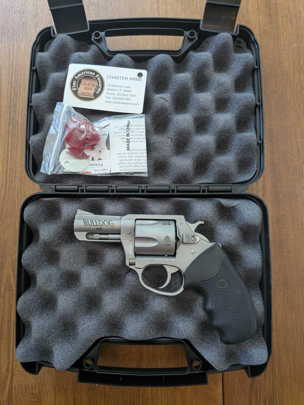 Charter Arms Bulldog .44 Special 2.5" Stainless – Gunsmith Rebuilt – Case-img-0
