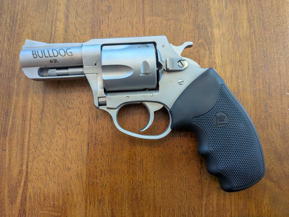 Charter Arms Bulldog .44 Special 2.5" Stainless – Gunsmith Rebuilt – Case-img-1