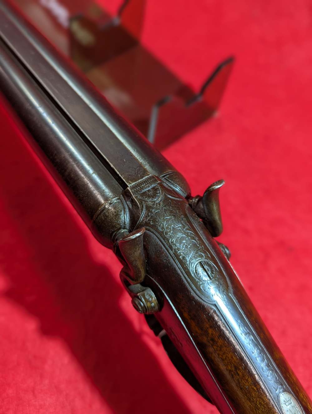 Anton Vincenz LEBEDA PRAGUE Damascus Custom Shotgun, Rare!-img-9