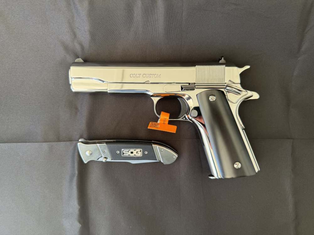 NIB Colt Classic 1911 - Bright Stainless - .45 ACP + SOG Knife-img-6