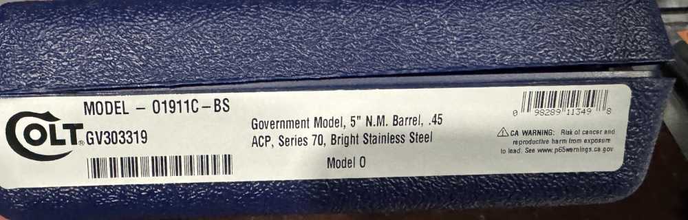 NIB Colt Classic 1911 - Bright Stainless - .45 ACP + SOG Knife-img-7