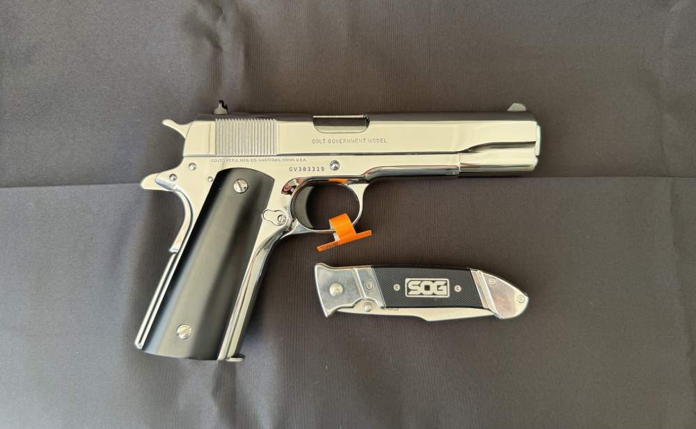 NIB Colt Classic 1911 - Bright Stainless - .45 ACP + SOG Knife-img-5