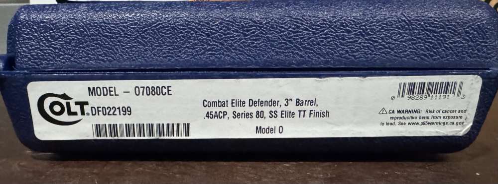 NIB Colt Combat Elite Defender - .45 ACP O7080CE  -img-6