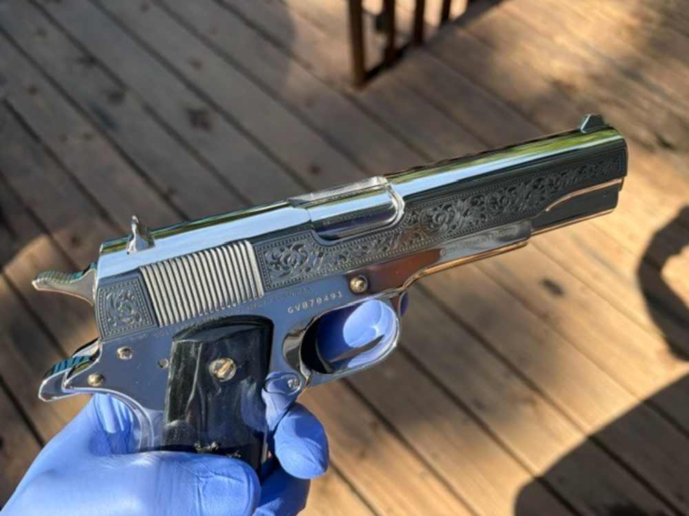 Colt 1911 45 ACP Series 70 Engraved Mirror Polished Gold Plated .01 NR-img-30