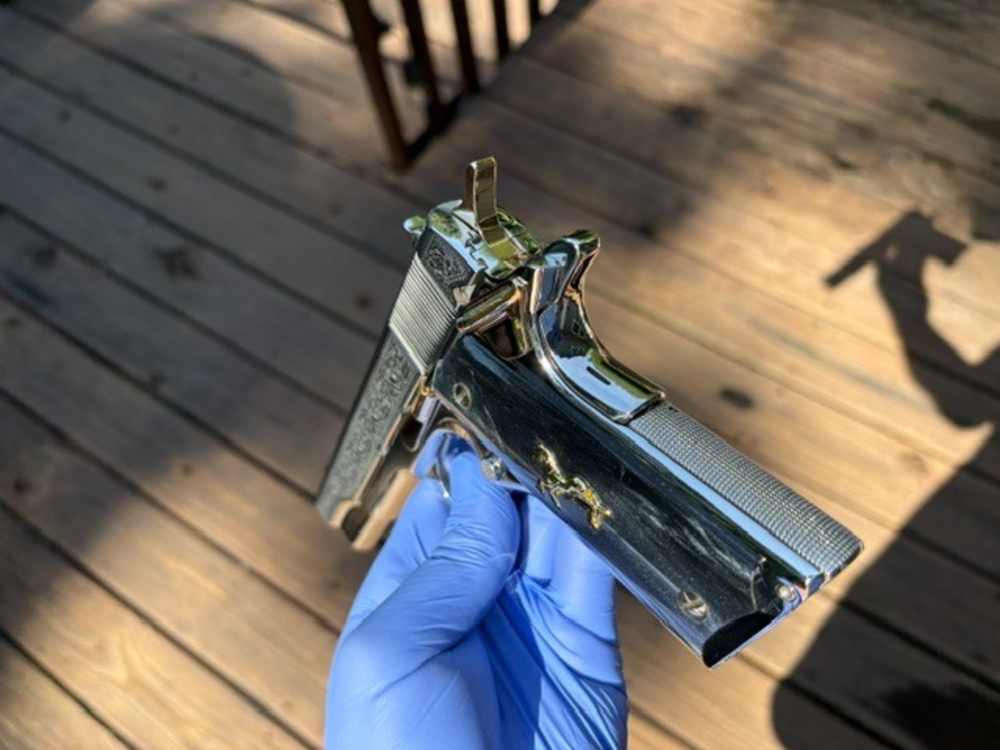 Colt 1911 45 ACP Series 70 Engraved Mirror Polished Gold Plated .01 NR-img-27
