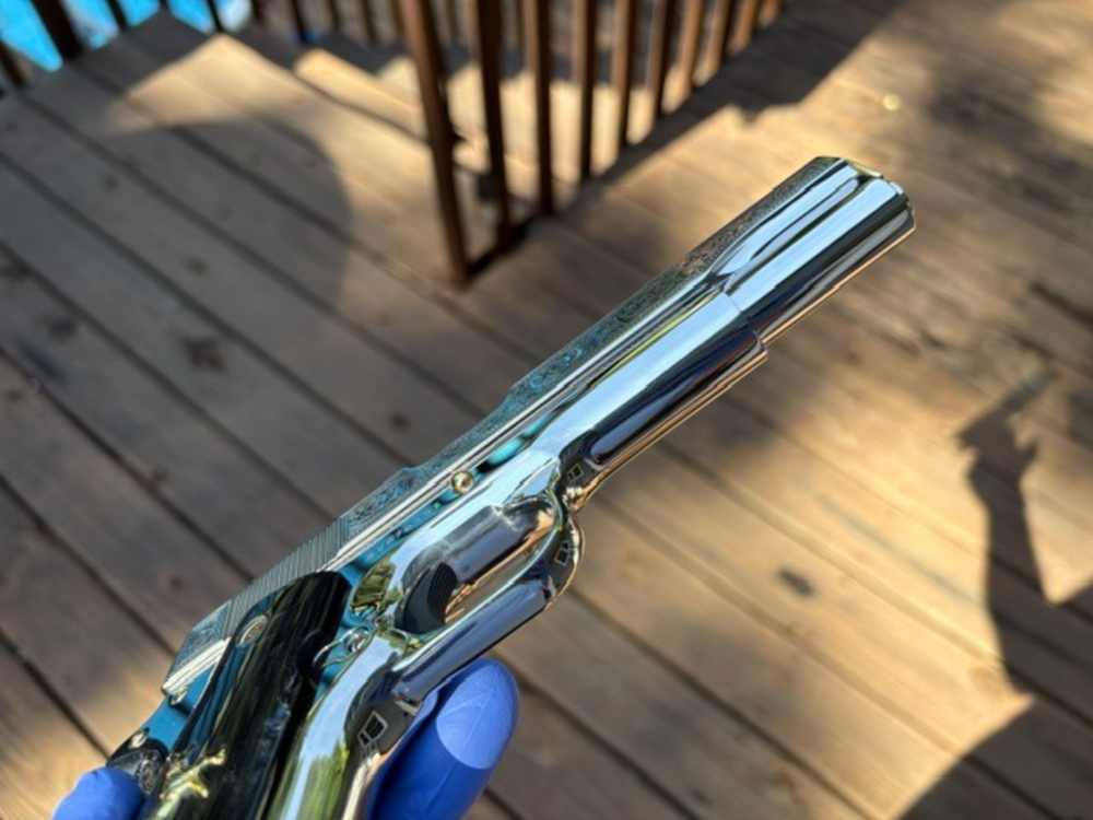 Colt 1911 45 ACP Series 70 Engraved Mirror Polished Gold Plated .01 NR-img-37