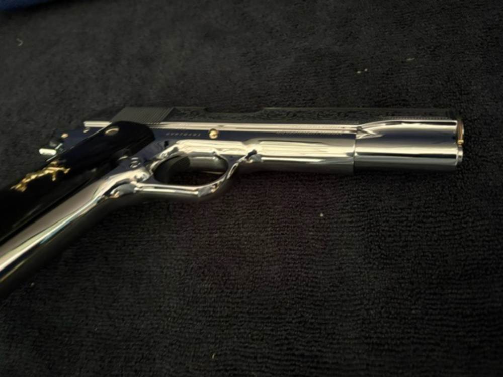 Colt 1911 45 ACP Series 70 Engraved Mirror Polished Gold Plated .01 NR-img-18