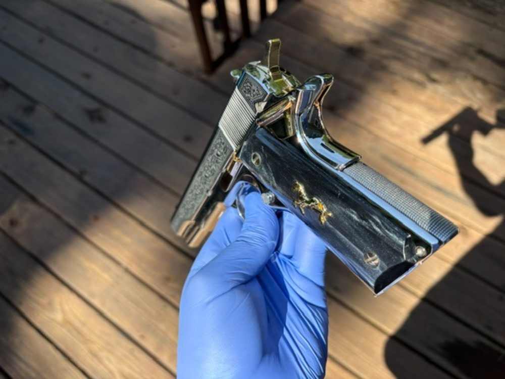 Colt 1911 45 ACP Series 70 Engraved Mirror Polished Gold Plated .01 NR-img-26