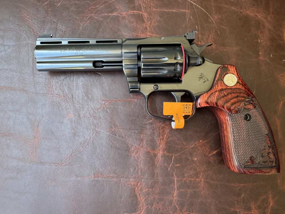 New for 2026-Colt Blued King Cobra- .22LR-BP4RFO-Upgraded Sights & Grips-img-0
