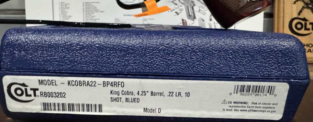New for 2026-Colt Blued King Cobra- .22LR-BP4RFO-Upgraded Sights & Grips-img-10