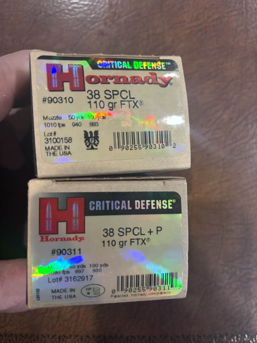 Hornady 38 SPCL +P 110 GR FTX Critical Defense 50 Rounds-img-1