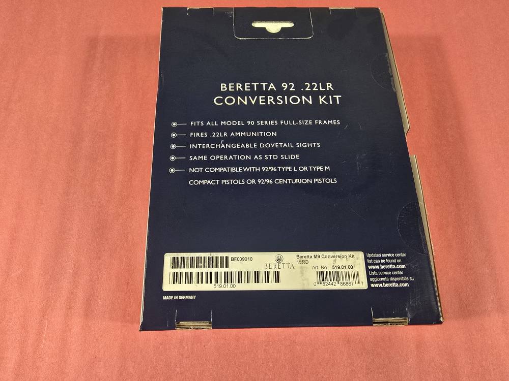 Beretta M9, 92FS, 96FS .22LR conversion Kit. 15rd magazine.-img-2