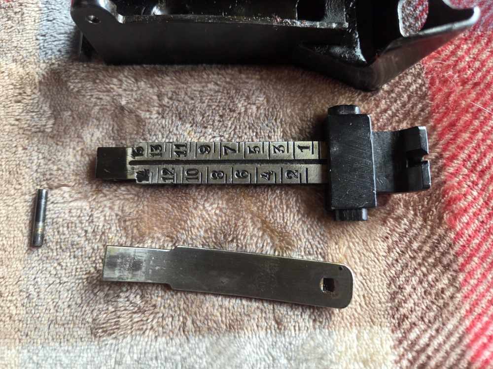 Russian WWII DP-27 DP-28 DPM Rear Sight Housing, Leaf, and Spring 7.62x54R-img-1