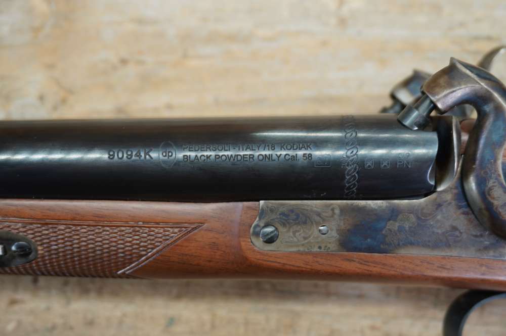 Pedersoli SxS Kodiak double barrel rifle MKVI 58 caliber rifled barrels-img-26