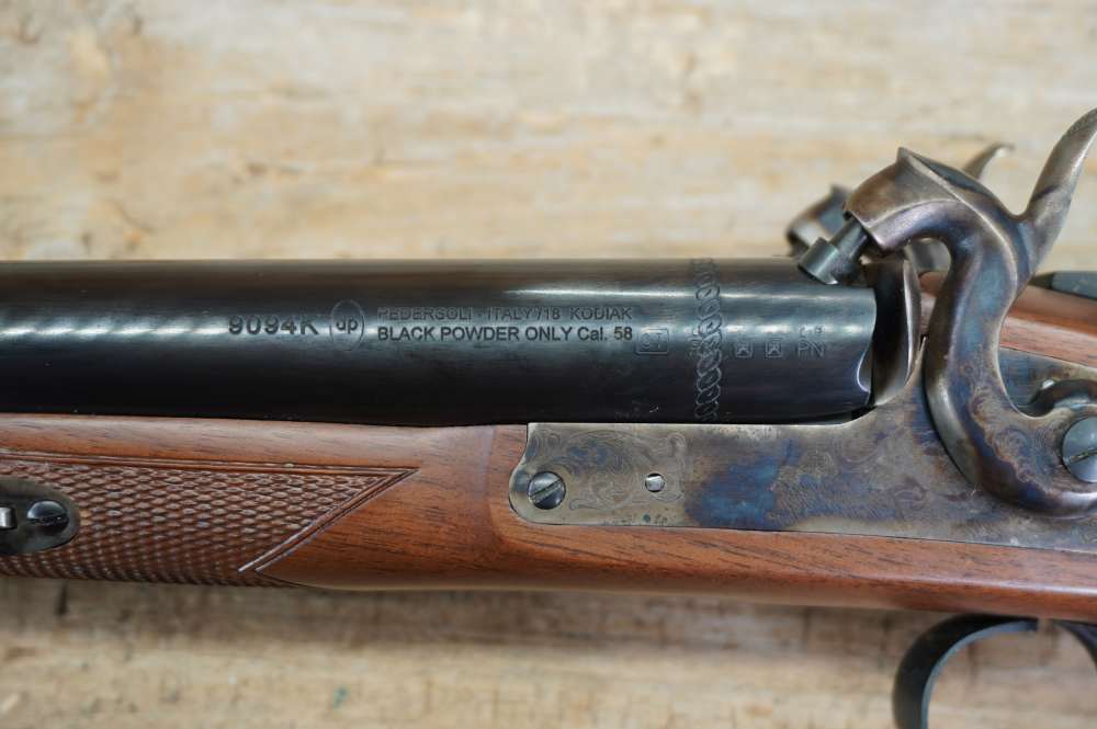 Pedersoli SxS Kodiak double barrel rifle MKVI 58 caliber rifled barrels-img-25