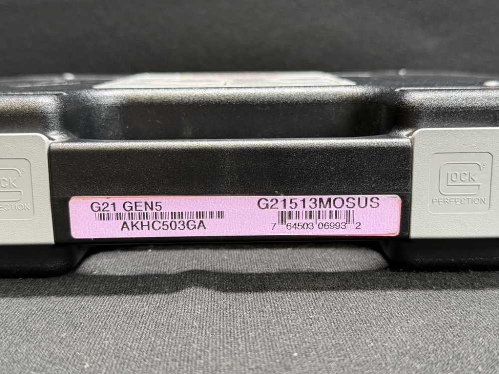 Glock 21 Gen5 MOS .45 ACP Optic Ready Pistol Purple Label - 3 Mags & Case-img-4