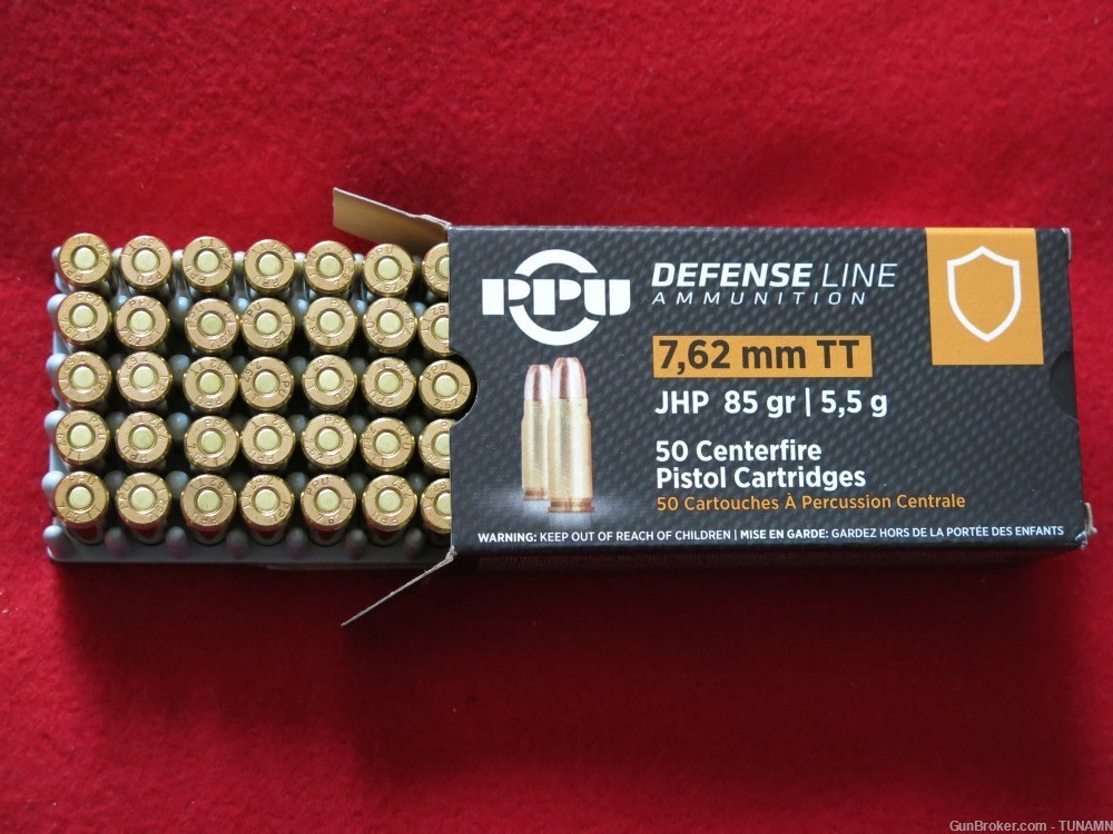 Prvi Partizan Handgun Defense, 7.62X25 Tokarev, 85Grain, Jacketed Hollow PT-img-1