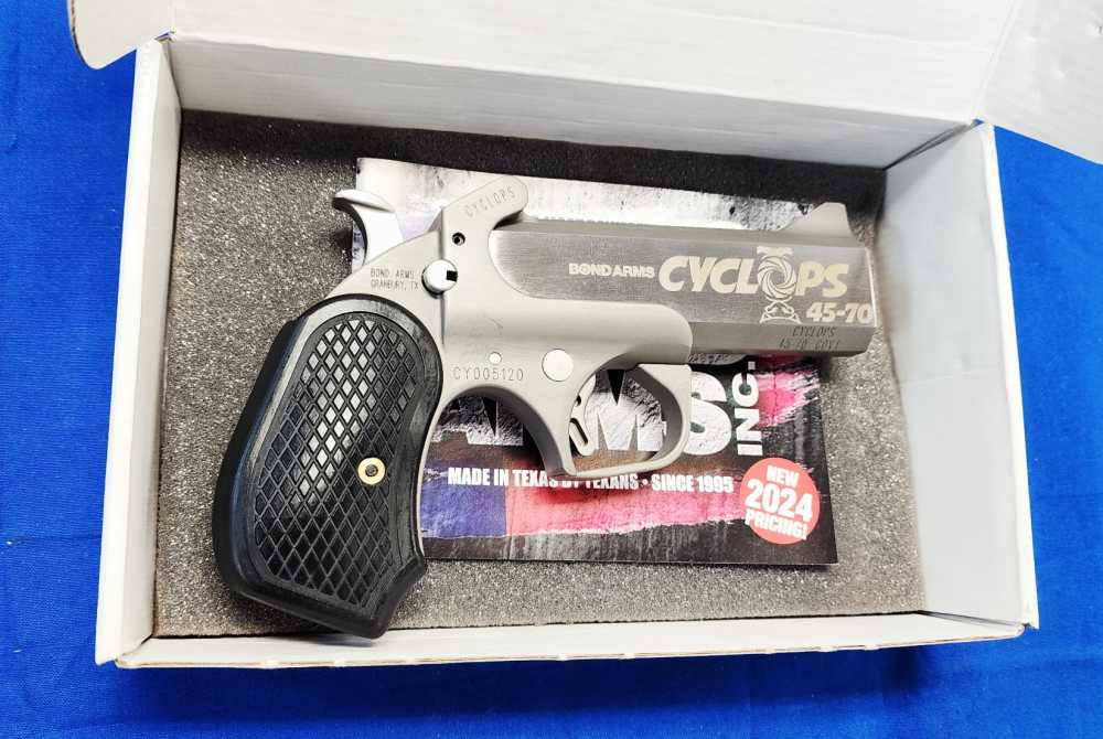 BRAND NEW BOND ARMS CYCLOPS .45-70 GOV'T 4.25" STAINLESS DERRINGER-img-0
