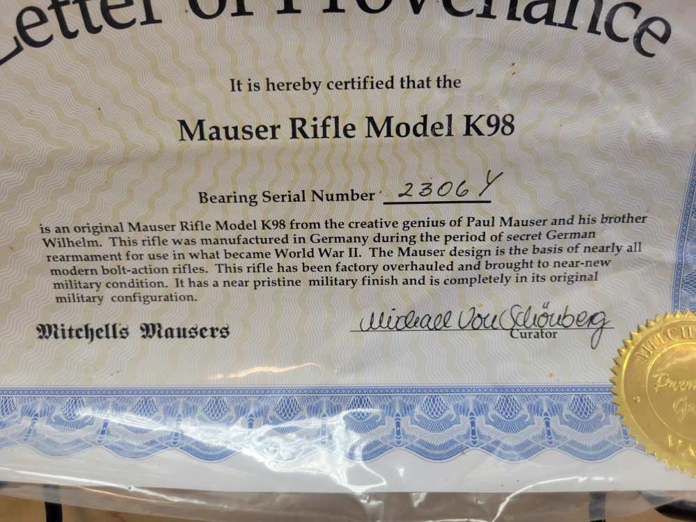 Mitchell's Mauser Premium Grade K98 WWII German K98K 8mm 1938 42 Code match-img-44
