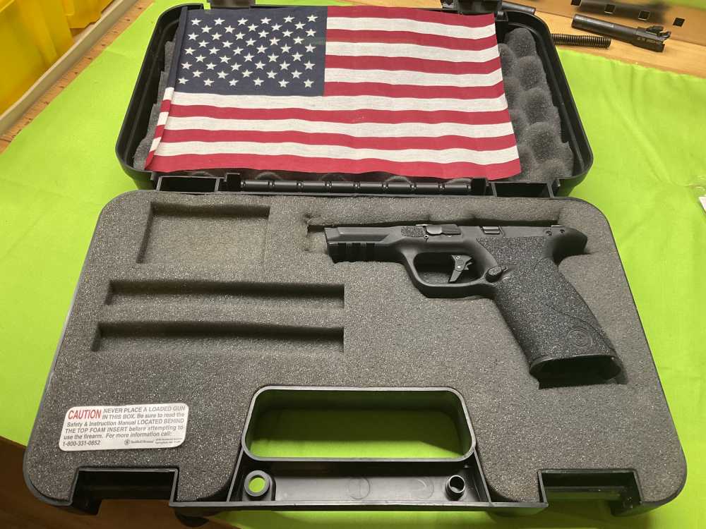 S&W M&P9 Complete Receiver, Timney Alpha Trigger, for parts-img-0