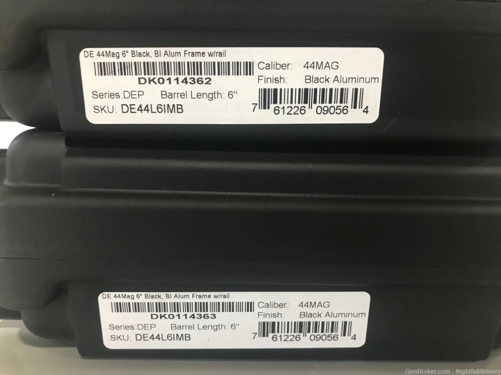 Pair of Magnum Research Desert Eagle 44 MAG L6 pistols MR consecutive # set-img-1