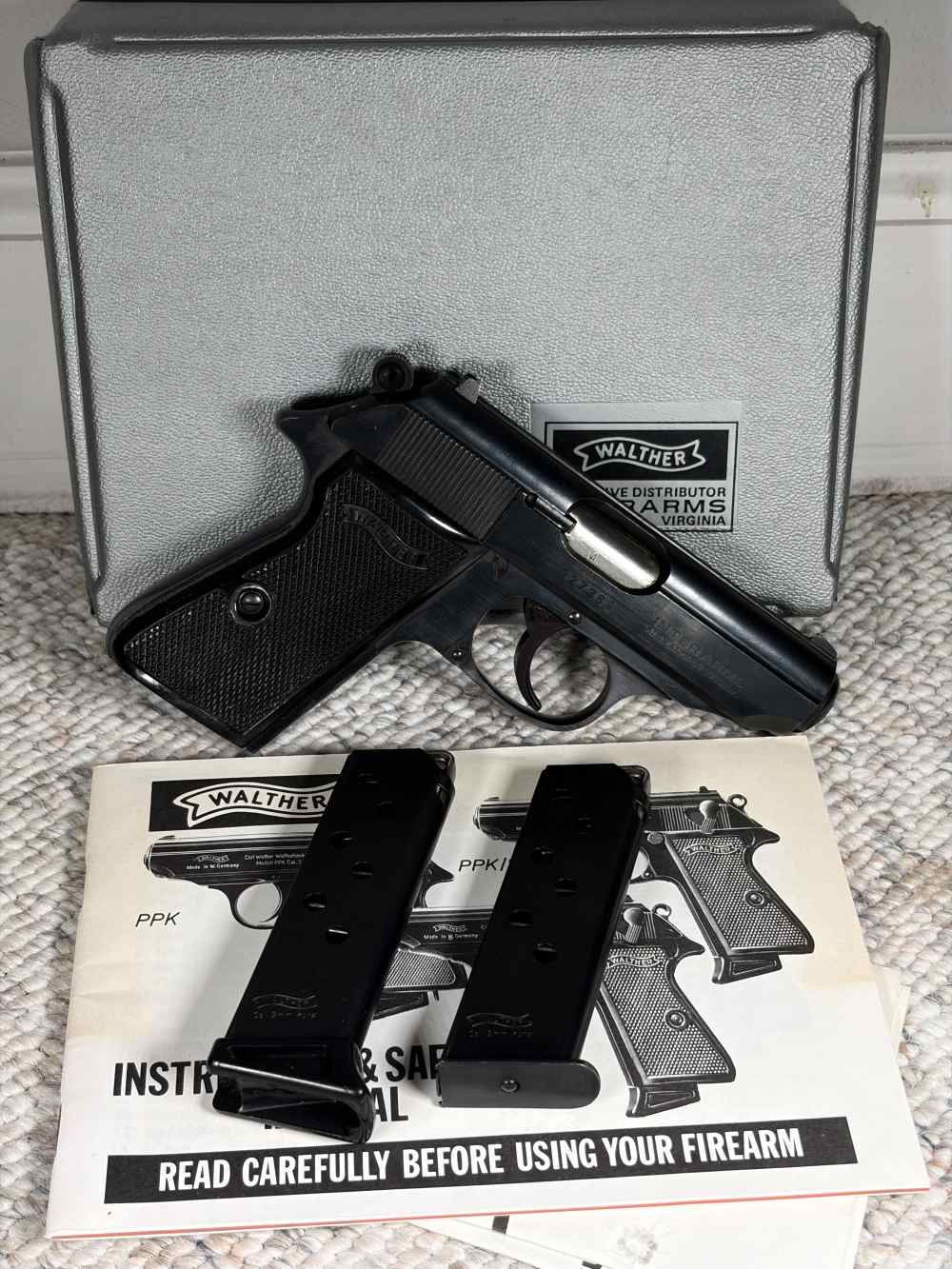 Walther PPK/s DA/SA 3” Pistol (2)magazines and factory case Manual-img-0