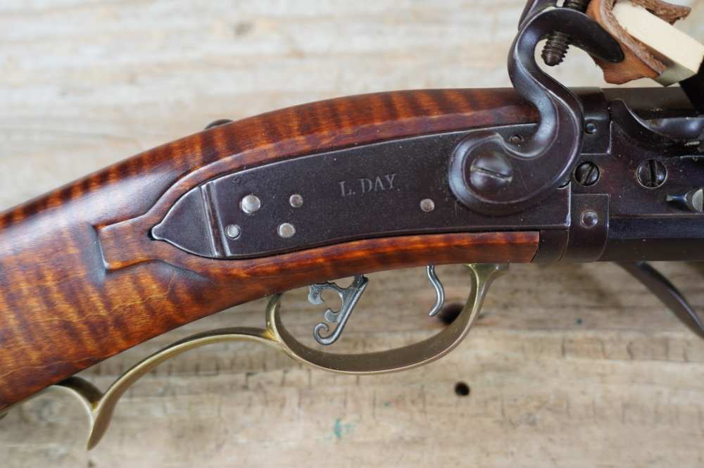 Leonard Day SWIVEL flint lock double barrel scarce 32in MUST SEE L. Day-img-12