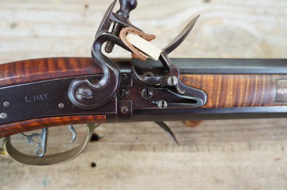 Leonard Day SWIVEL flint lock double barrel scarce 32in MUST SEE L. Day-img-14