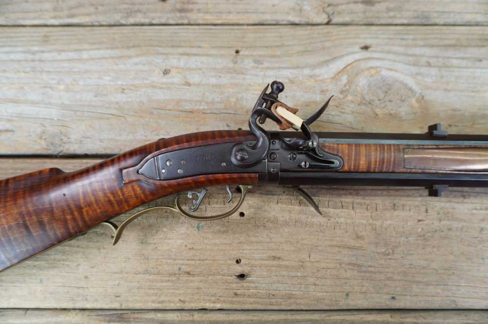 Leonard Day SWIVEL flint lock double barrel scarce 32in MUST SEE L. Day-img-0