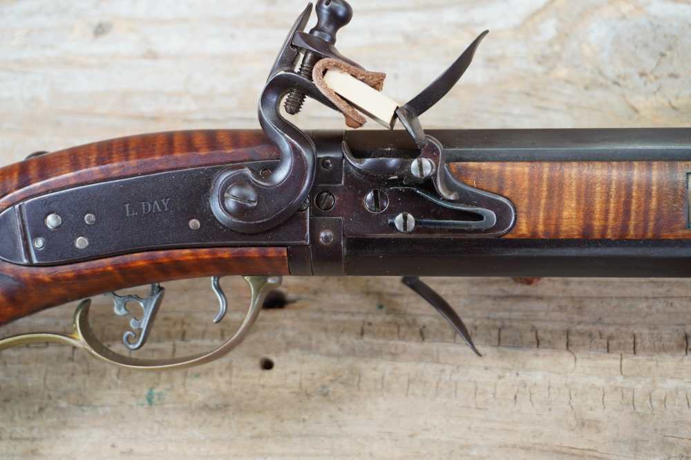 Leonard Day SWIVEL flint lock double barrel scarce 32in MUST SEE L. Day-img-17