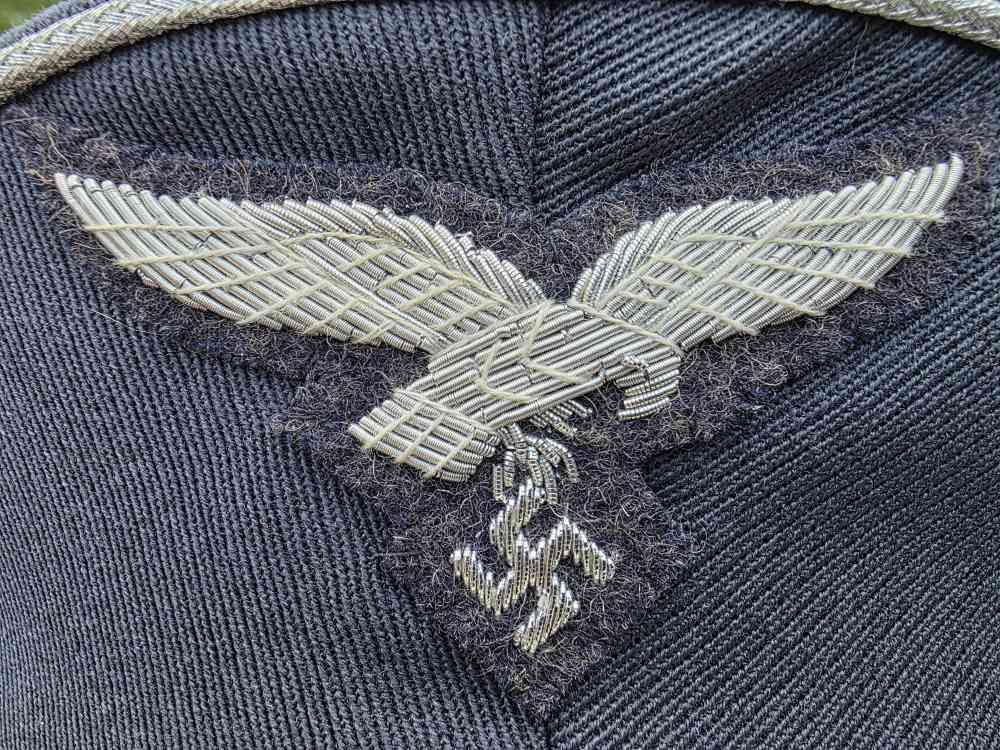 German WW2 Luftwaffe Officer's Visor Hat WWII-img-2