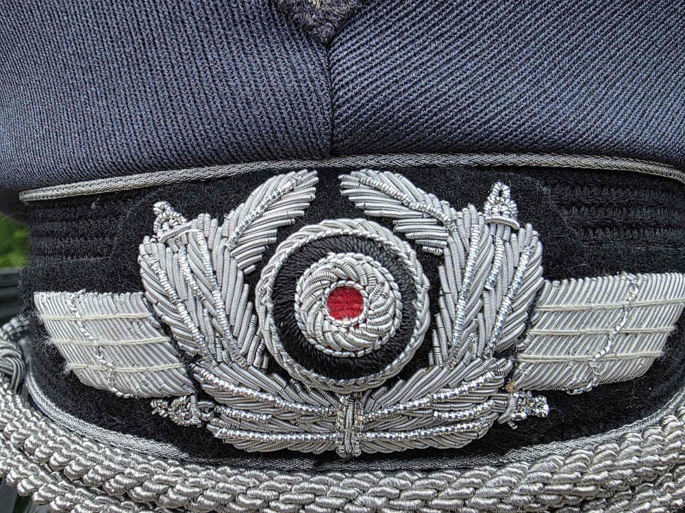 German WW2 Luftwaffe Officer's Visor Hat WWII-img-3